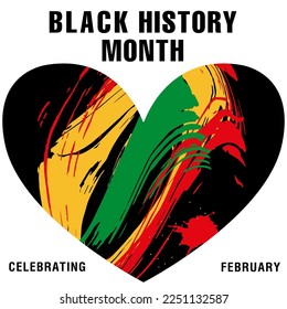 Celebrating Black History Month. Vector illustration design graphics Black History Month
