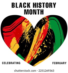 Celebrating Black History Month. Vector illustration design graphics Black History Month
