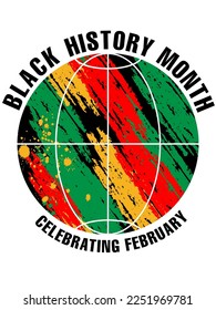 Celebrating Black History Month. Vector illustration design graphics Black History Month
