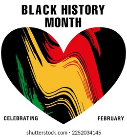 Celebrating Black History Month. Vector illustration design graphics Black History Month
