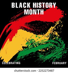 Celebrating Black History Month. Vector illustration design graphics Black History Month
