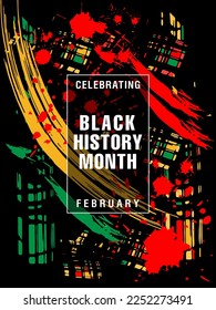 Celebrating Black History Month. Vector illustration design graphics Black History Month
