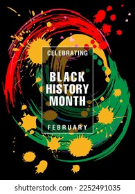 Celebrating Black History Month. Vector illustration design graphics Black History Month
