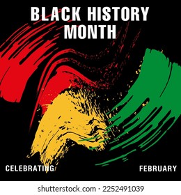 Celebrating Black History Month. Vector illustration design graphics Black History Month
