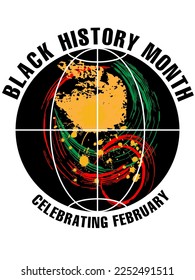 Celebrating Black History Month. Vector illustration design graphics Black History Month