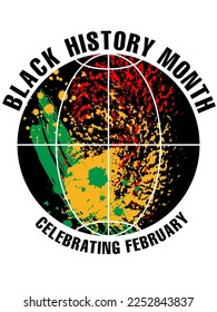 Celebrating Black History Month. Vector illustration design graphics Black History Month
