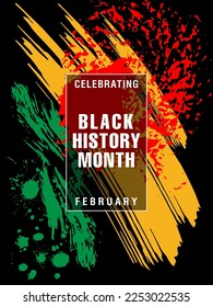 Celebrating Black History Month. Vector illustration design graphics Black History Month
