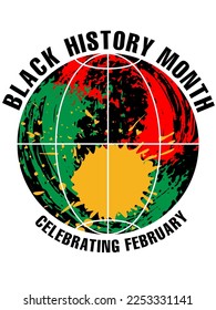 Celebrating Black History Month. Vector illustration design graphics Black History Month
