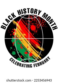 Celebrating Black History Month. Vector illustration design graphics Black History Month
