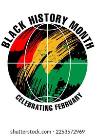 Celebrating Black History Month. Vector illustration design graphics Black History Month
