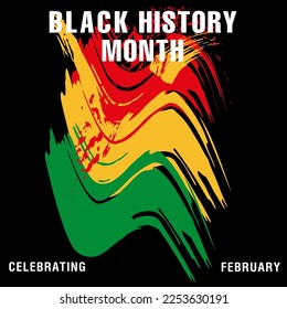 Celebrating Black History Month. Vector illustration design graphics Black History Month
