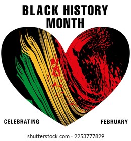 Celebrating Black History Month. Vector illustration design graphics Black History Month
