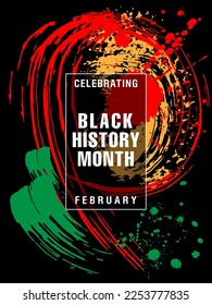 Celebrating Black History Month. Vector illustration design graphics Black History Month
