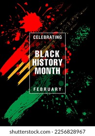 Celebrating Black History Month. Vector illustration design graphics Black History Month