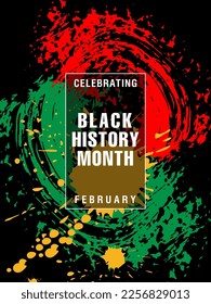 Celebrating Black History Month. Vector illustration design graphics Black History Month