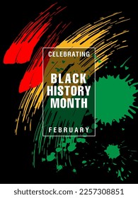 Celebrating Black History Month. Vector illustration design graphics Black History Month