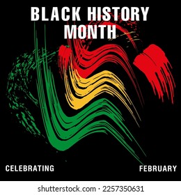 Celebrating Black History Month. Vector illustration design graphics Black History Month