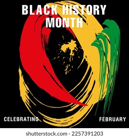 Celebrating Black History Month. Vector illustration design graphics Black History Month