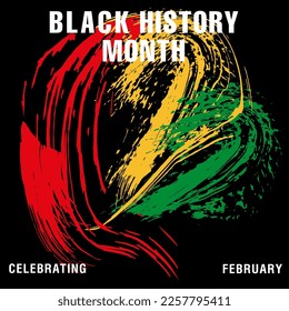 Celebrating Black History Month. Vector illustration design graphics Black History Month