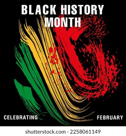 Celebrating Black History Month. Vector illustration design graphics Black History Month