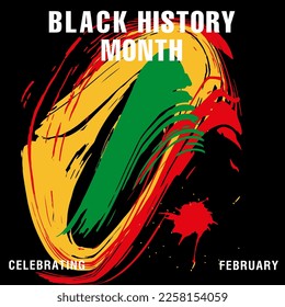 Celebrating Black History Month. Vector illustration design graphics Black History Month