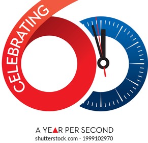 Celebrating Clock Logo 60 Minutes