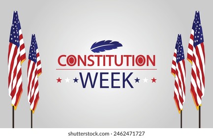 Celebrating Constitution Week A Patriotic American Flag Illustration