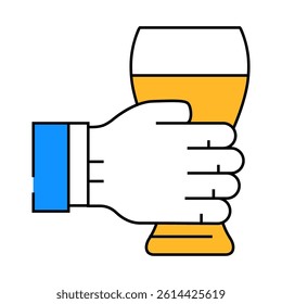 celebrating divorce line icon vector. celebrating divorce sign. isolated symbol illustration