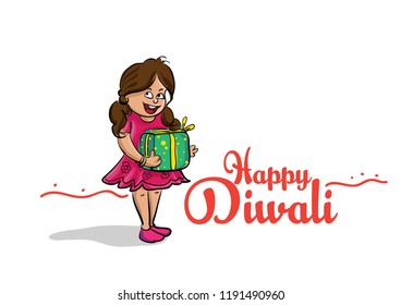 celebrating Diwali festival of India in vector