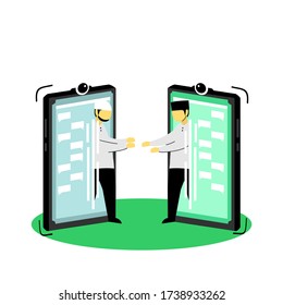 Celebrating Eid Mubarak. Ramadan Kareem virtual. Illustration vector