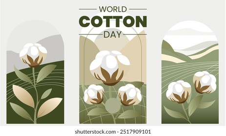 Celebrating the Fabric of Life,  World Cotton Day design templet