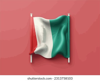 Celebrating Flag Day. June14th. Italy Flag.