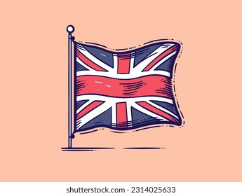 Celebrating Flag Day. June14th. United Kingdom Flag.