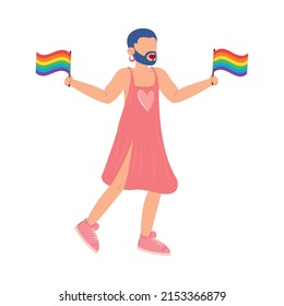 celebrating gay with flags lgbt