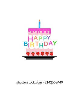 Celebrating Happy Birthday with Candle.