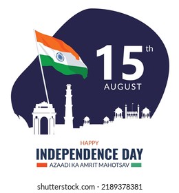 Celebrating happy independence day Azadi ka Amrit Mahotsav banner design.