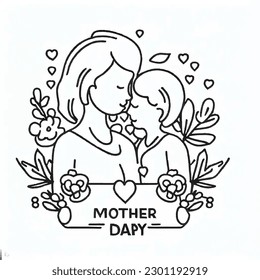  celebrating happy mother's day with arms holding each others and be surrounded by carnation flowers