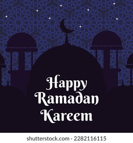 Celebrando el feliz Ramadán Kareem Lebaran Vector de Cartas de Saludo