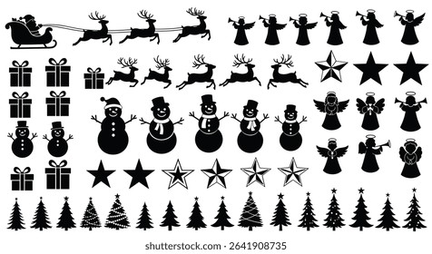 Celebrating the Holiday Season with Festive Decorations Featuring Classic Christmas Symbols and Joyful Imagery