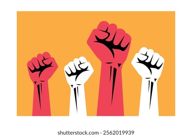 Celebrating Human Rights Through Vector Revolution Art, human rights, protest art, rebel spirit, freedom fight, hand gesture, activism symbol, equality rights, empowerment message, struggle hands