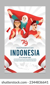 Celebrating Indonesia independence day poster