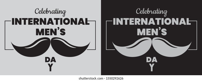 Celebrating international Men's day - 100% editable eps 10 vector file - happy men's day