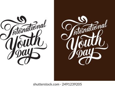 Celebrating International Youth Day" vector art illustration