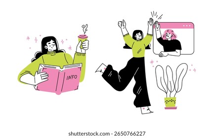 Celebrating the joy of reading along with various engaging and joyful activities together