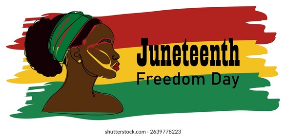 Celebrating Juneteenth Freedom Day with vibrant colors and cultural pride in a festive environment