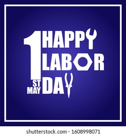 Celebrating labor day typography poster template. Labor Day banner, brochure, flyer design.