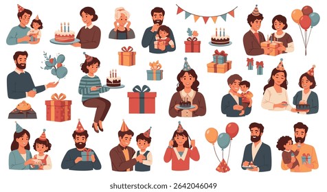 Celebrating Life's Special Moments A Collection of Heartwarming Birthday Celebration Illustrations and Characters