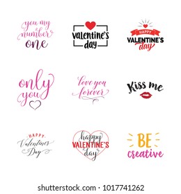 Celebrating love lettering set