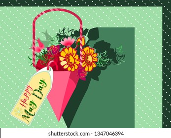 Celebrating the May Day in England. Vector for design flyer,invitation, card, poster.