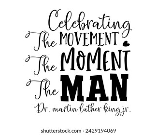 Celebrando el movimiento tipografía diseño de camiseta
